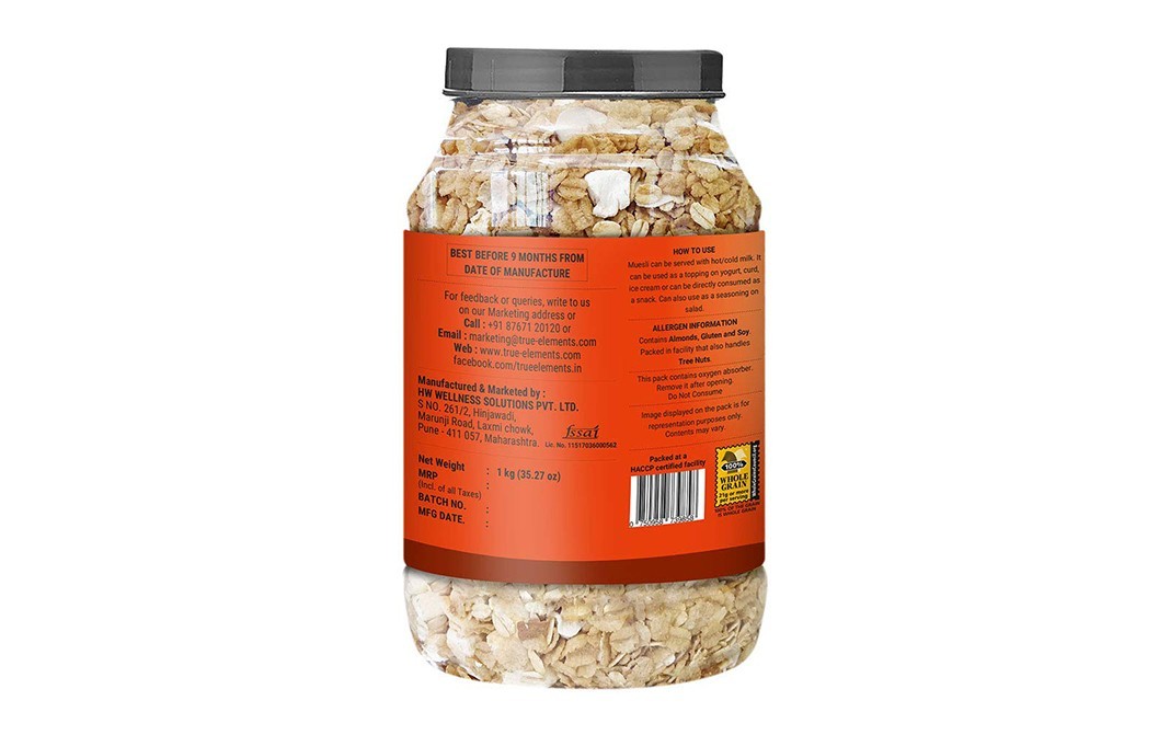 True Elements Muesli Fruit & Nuts    Plastic Jar  1 kilogram